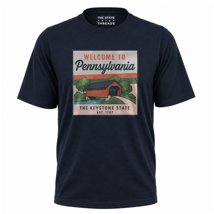 Pennsylvania Covered Bridge Scenic Vintage State Shirt