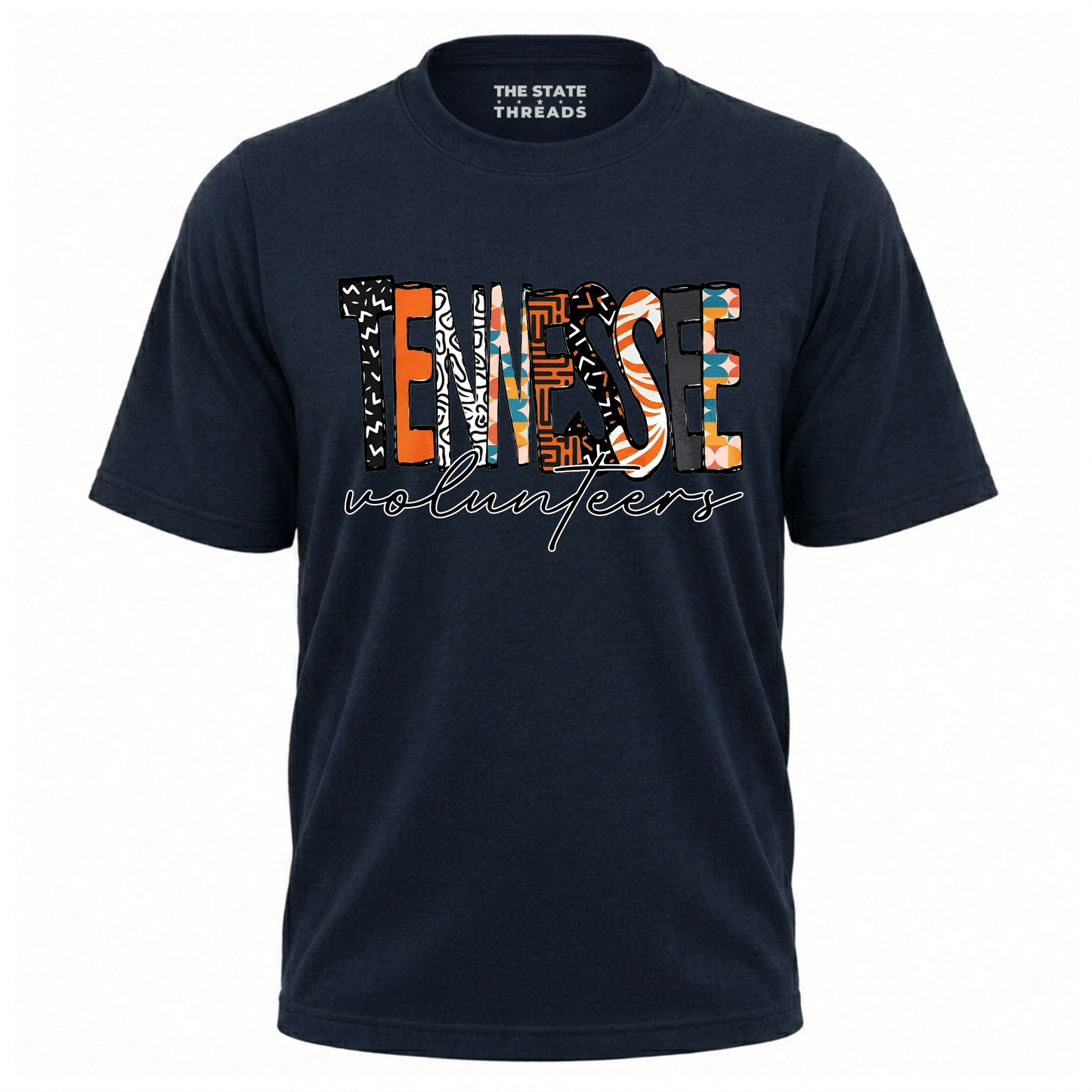 Tennessee Volunteers Retro Cowhide Pattern Script Shirt