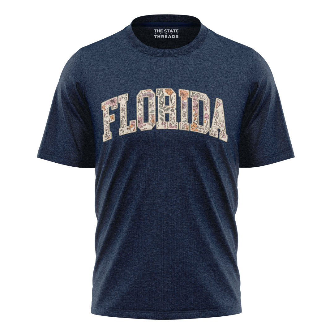 Florida Floral Varsity Preppy Sunshine State Vintage Shirt