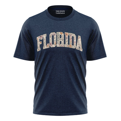 Florida Floral Varsity Preppy Sunshine State Vintage Shirt
