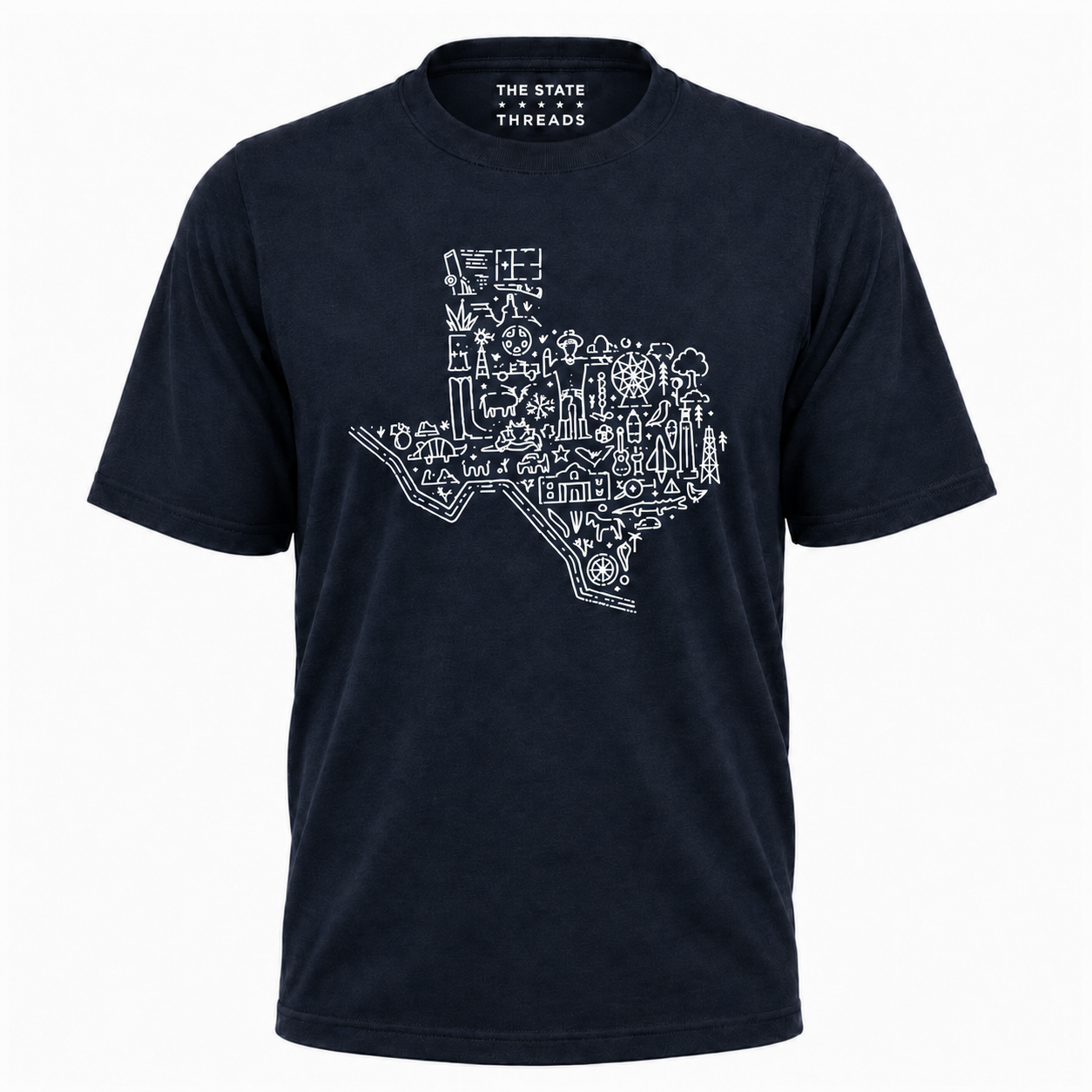 Texas Hand Drawn Map Line Art Shirt