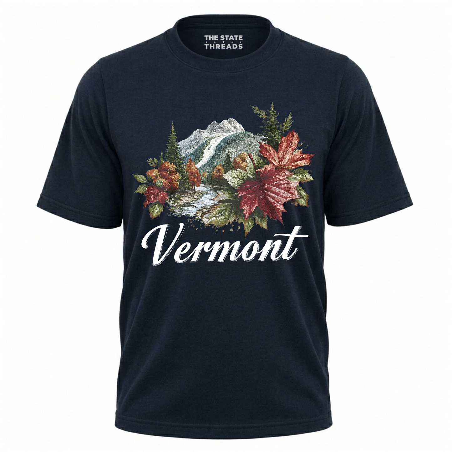 Vermont Autumn Leaves Scenic Mountains Forest Vintage Shirt