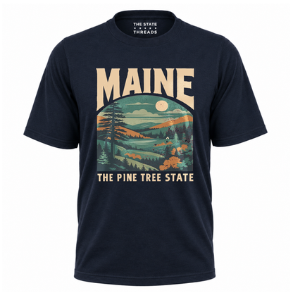 Maine Pine Tree State Vintage Nature Shirt