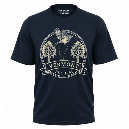 Vermont Hermit Thrush Sugar Maple State Emblem Shirt