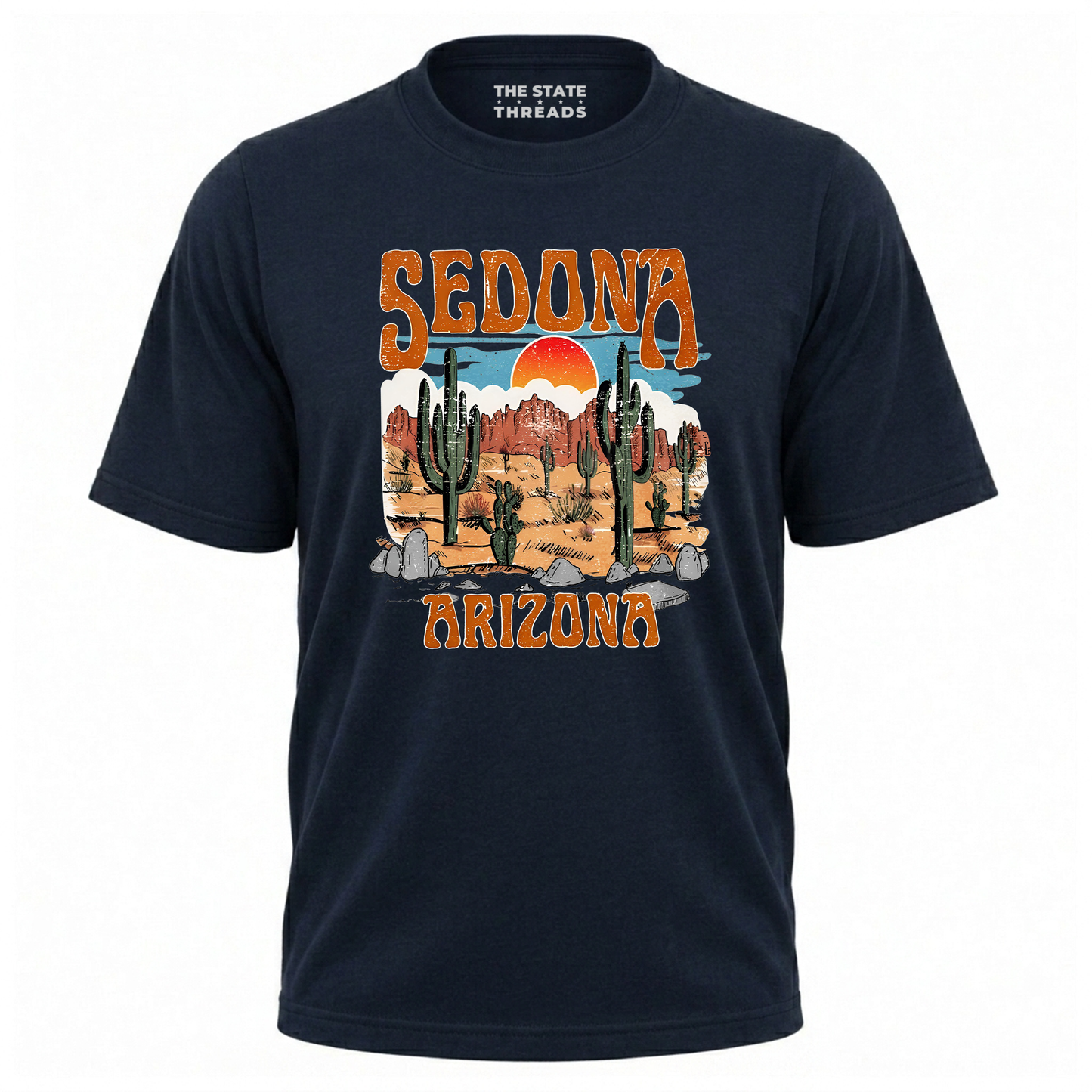 Arizona Sedona Desert Retro Sunset Cactus Pride Shirt