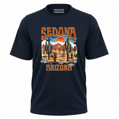Arizona Sedona Desert Retro Sunset Cactus Pride Shirt