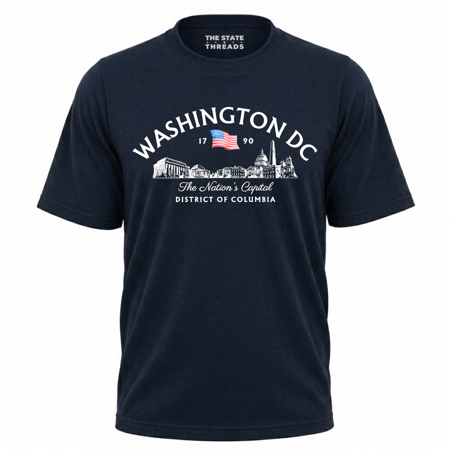 Washington DC Skyline American Flag Heritage Shirt