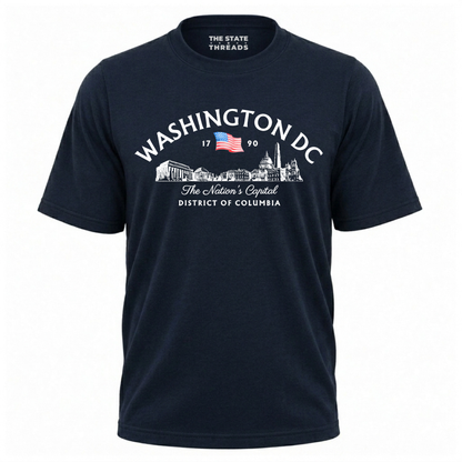 Washington DC Skyline American Flag Heritage Shirt