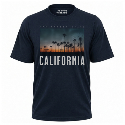 California Sunset Palm Trees Retro Streetwear Shirt