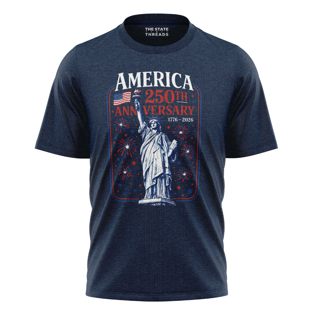 America 250 Statue Fireworks Shirt