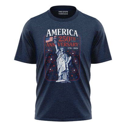 America 250 Statue Fireworks Shirt