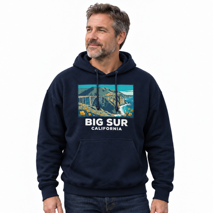 Big Sur California Bixby Bridge Poppy Coast Hoodie