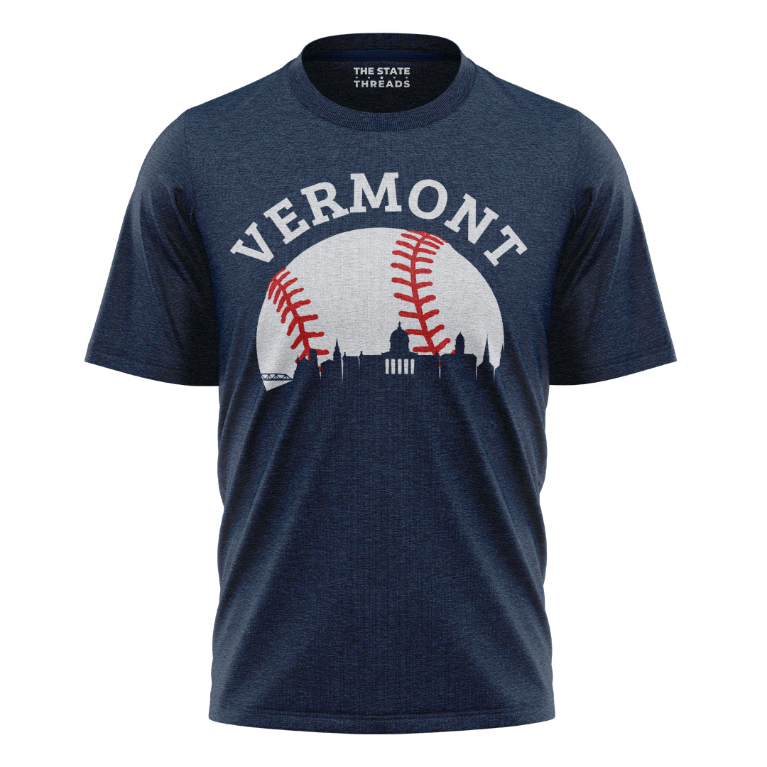 Vermont Baseball City Skyline Sports Fan Shirt