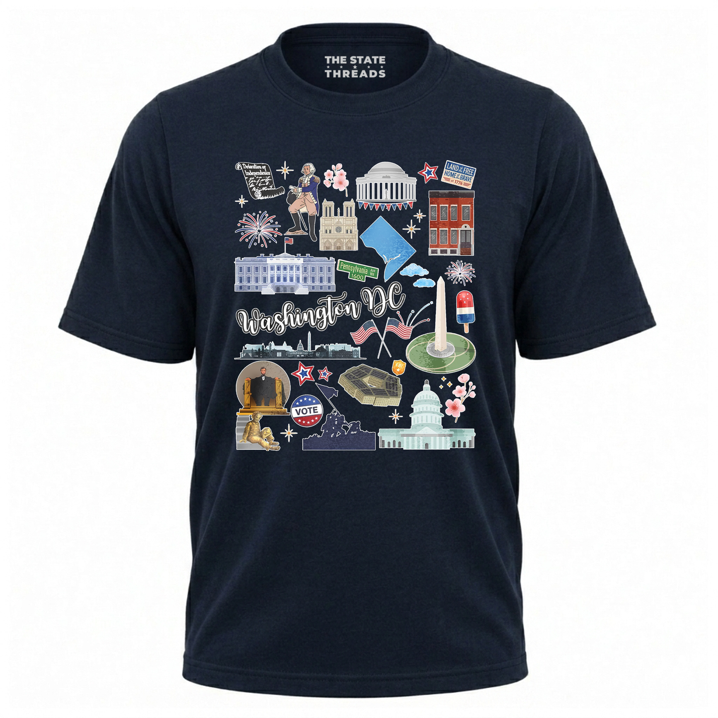 Washington DC Patriotic Icons Collage Shirt