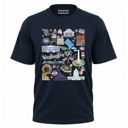 Washington DC Patriotic Icons Collage Shirt