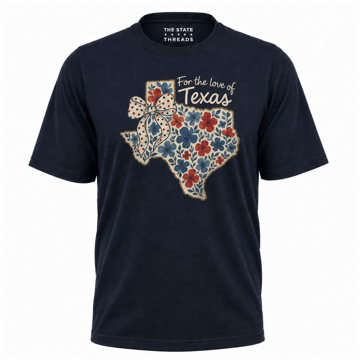 Texas Floral Bow State Outline Shirt