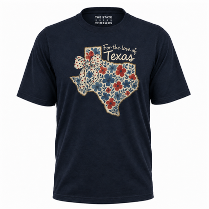 Texas Floral Bow State Outline Shirt