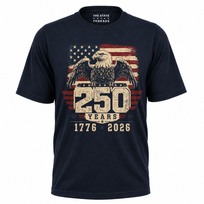 America 250 Years Eagle Flag Military Heritage Shirt