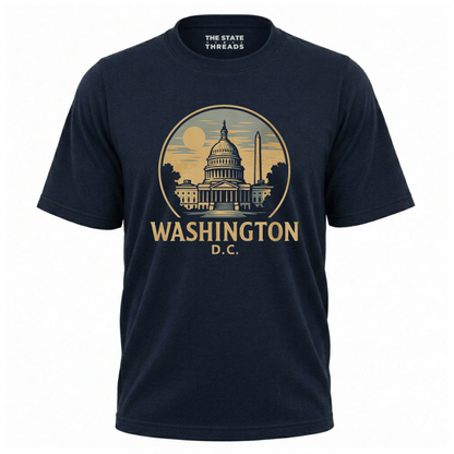 Washington DC Retro Capitol Building Monument Shirt