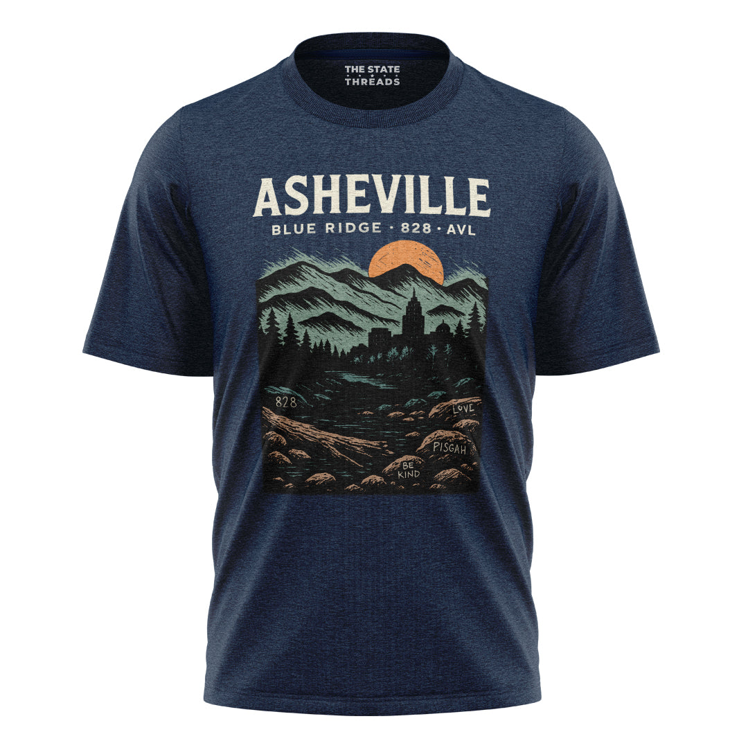 Asheville North Carolina Blue Ridge Mountains Vintage Shirt