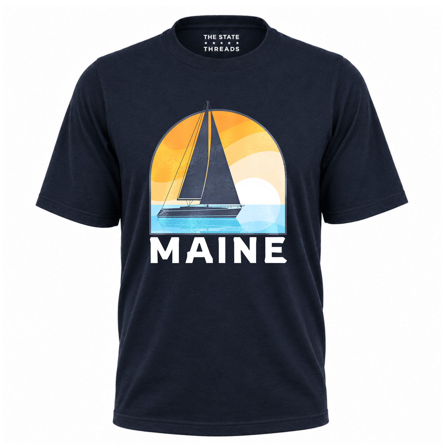Maine Retro Sailboat Coastal Shirt