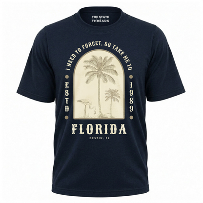 Florida Take Me To Destin Flamingo Palm Trees Shirt