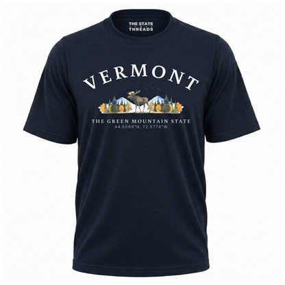 Vermont Green Mountain State Moose Wilderness Adventure Shirt
