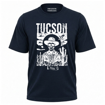Arizona Tucson Cowboy Skull Retro Desert Western Shirt
