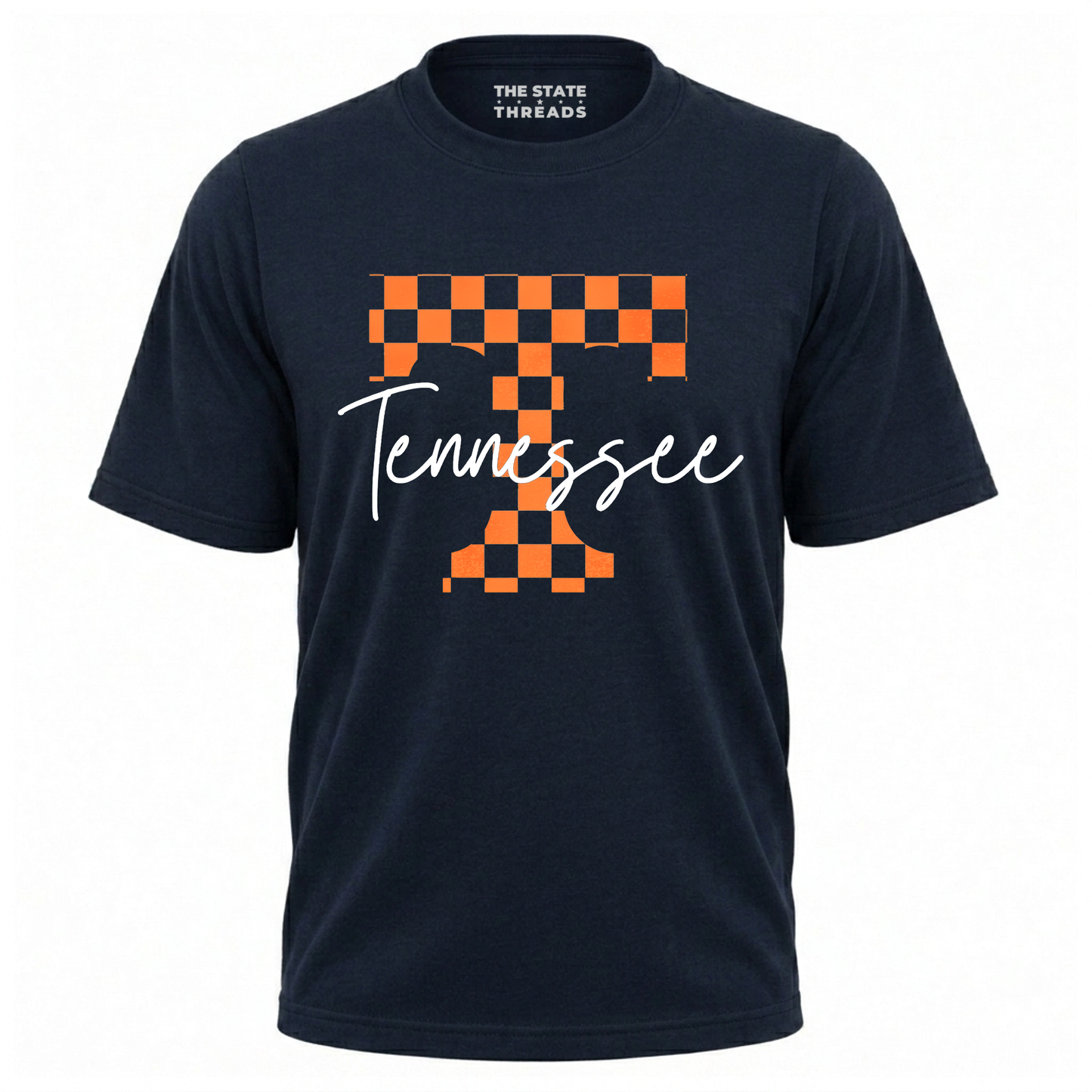 Tennessee Checkerboard Letter T Vintage Script Shirt