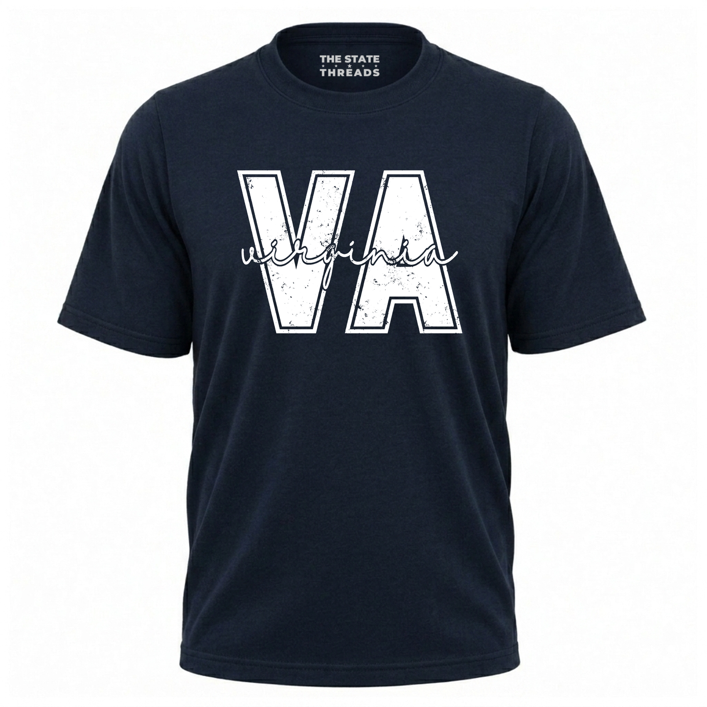Virginia Varsity Letter Distressed State Shirt