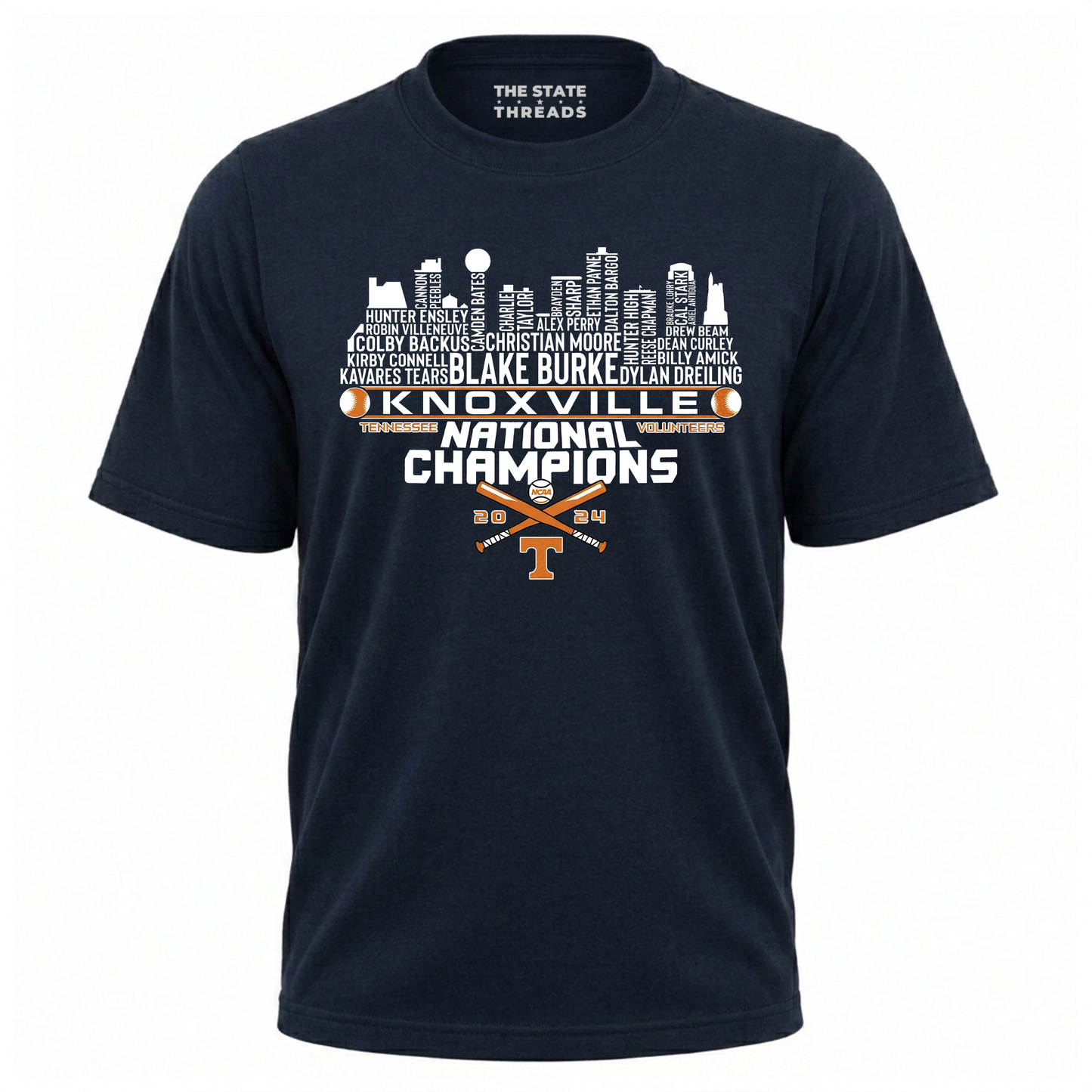 Tennessee Baseball 2024 National Champions Knoxville Skyline Shirt