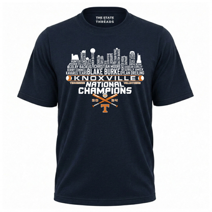 Tennessee Baseball 2024 National Champions Knoxville Skyline Shirt