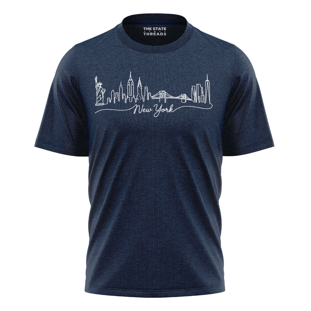 New York Skyline Minimalist Line Art Shirt