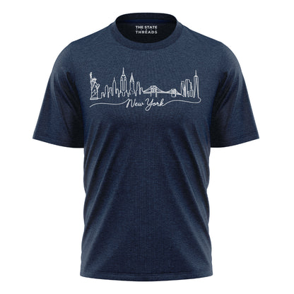 New York Skyline Minimalist Line Art Shirt