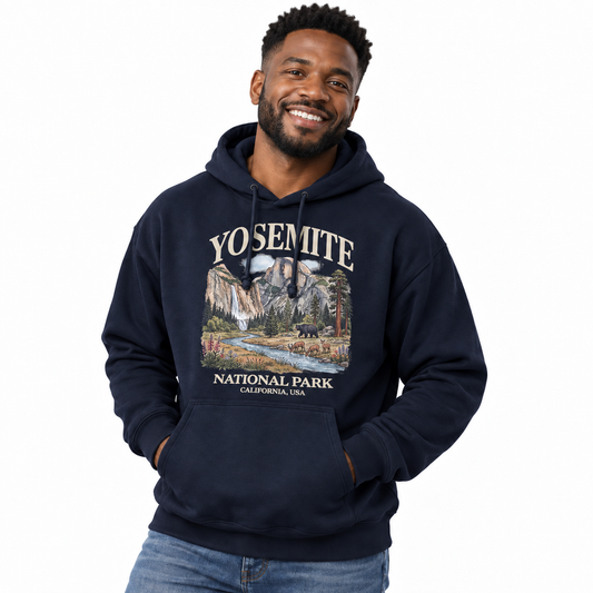 Yosemite National Park California Half Dome Vintage Hoodie