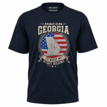 Product Name: Macon Georgia Story Begins Vintage Shirt