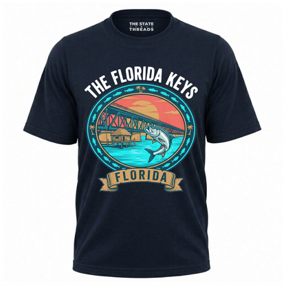 The Florida Keys Tarpon Bridge Vintage Fishing Shirt
