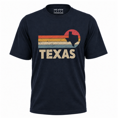 Texas Retro Sunset State Silhouette Shirt
