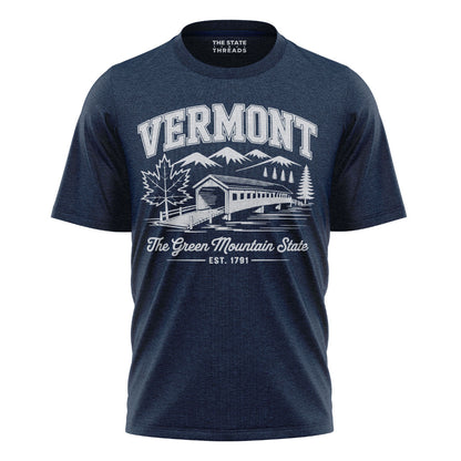 Vermont Green Mountain State Covered Bridge Vintage Shirt