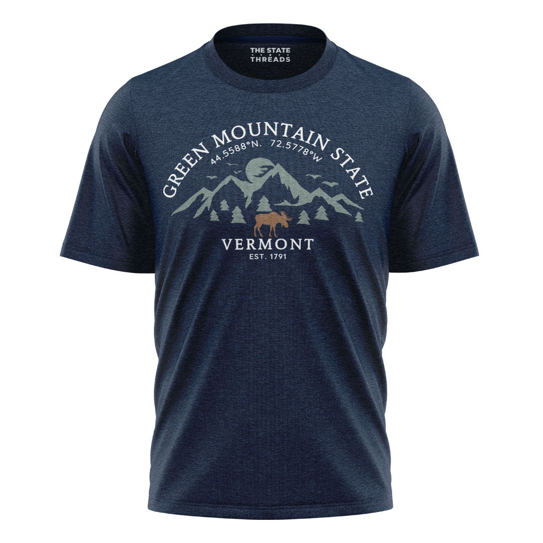 Vermont Green Mountain State Moose Outdoor Adventure Shirt