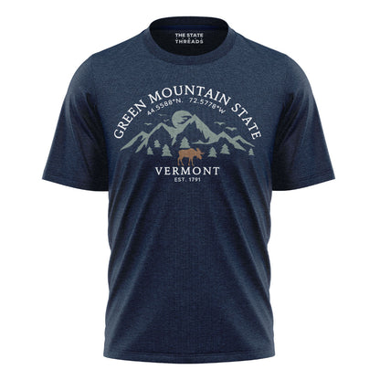 Vermont Green Mountain State Moose Outdoor Adventure Shirt