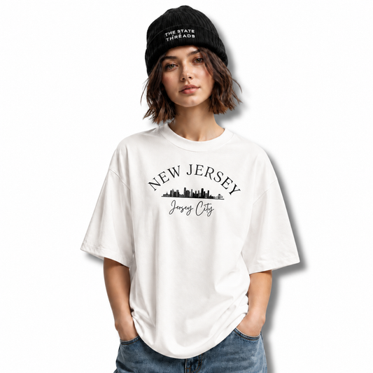 New Jersey Jersey City Skyline Urban Graphic Shirt