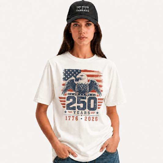 America 250 Years Eagle Flag Military Heritage Shirt