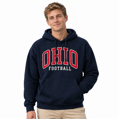 Ohio Football Varsity Arch Distressed Game Day Hoodie
