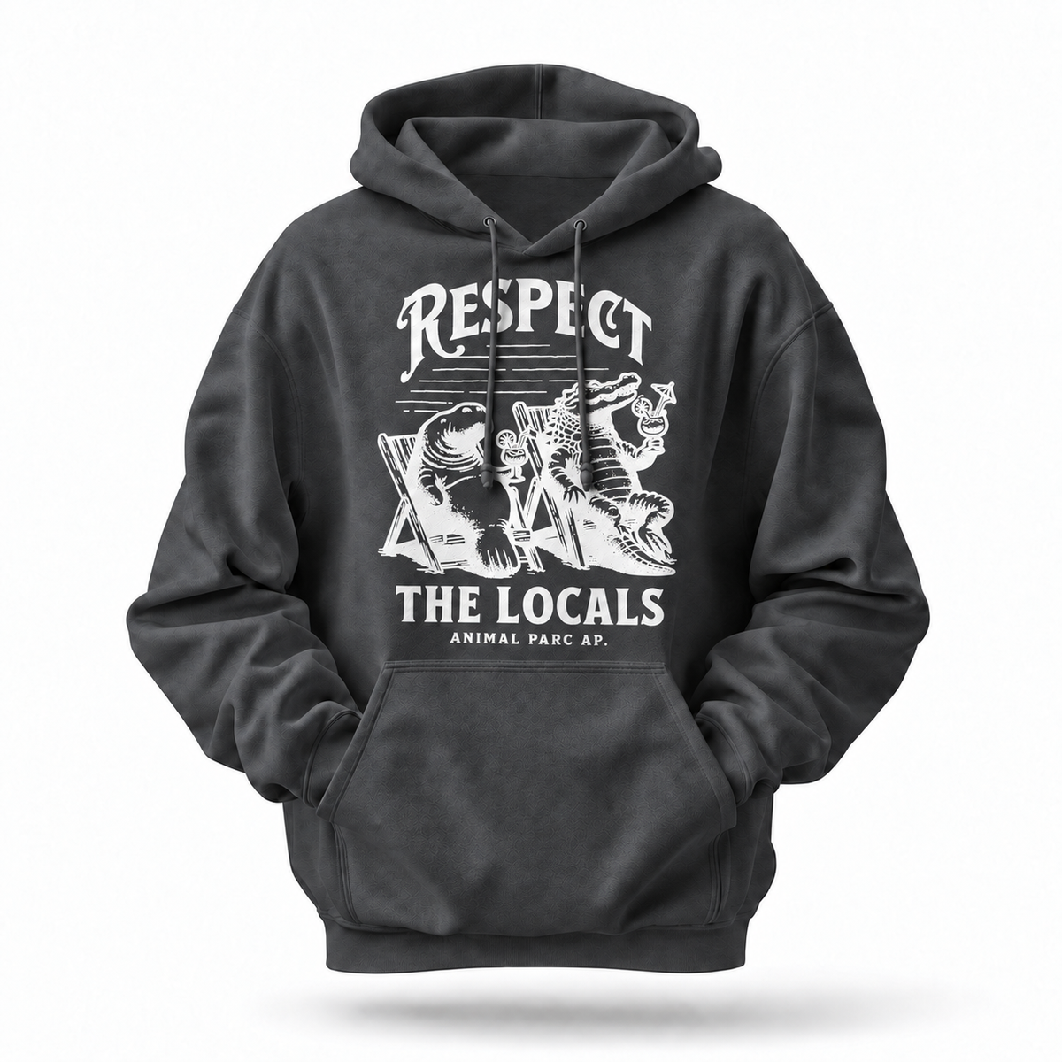 Florida Respect The Locals Manatee Alligator Funny Hoodie