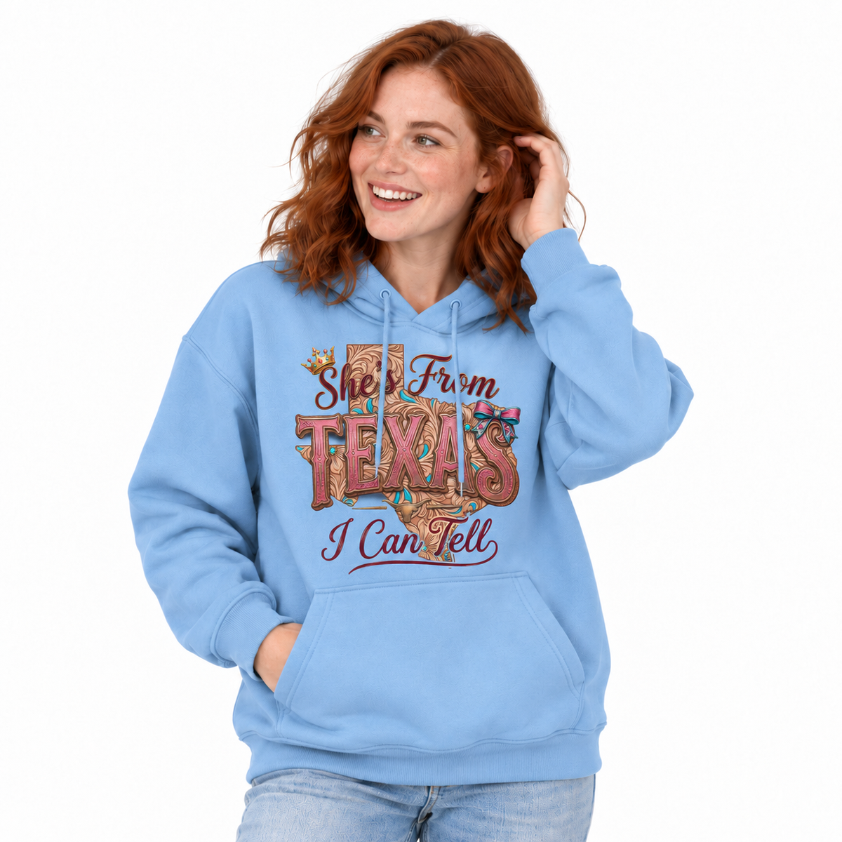 She's From Texas I Can Tell Cowgirl Hoodie