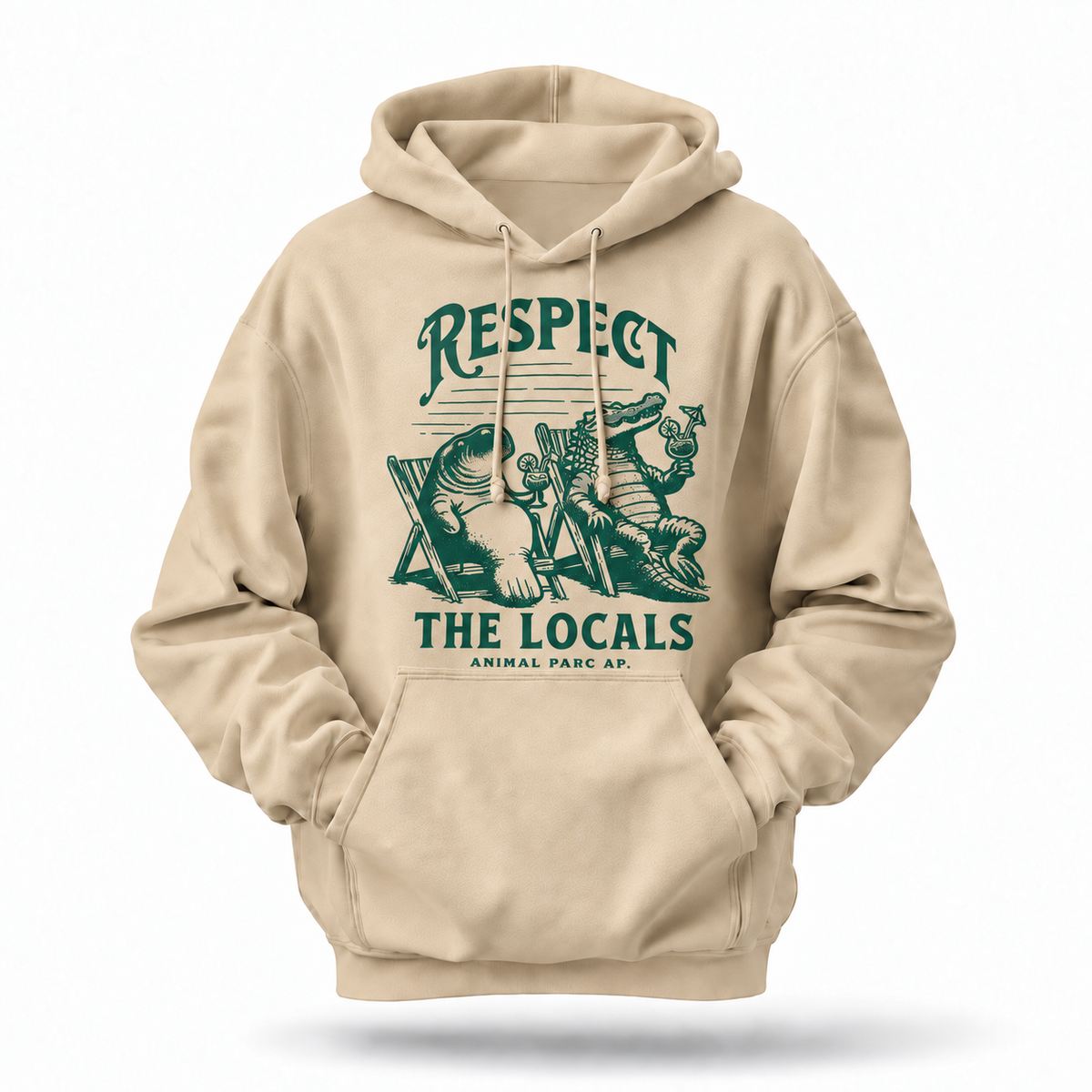 Florida Respect The Locals Manatee Alligator Funny Hoodie