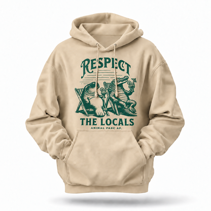 Florida Respect The Locals Manatee Alligator Funny Hoodie