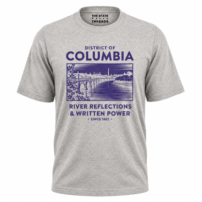 District of Columbia River Reflections Potomac Bridge Vintage Shirt