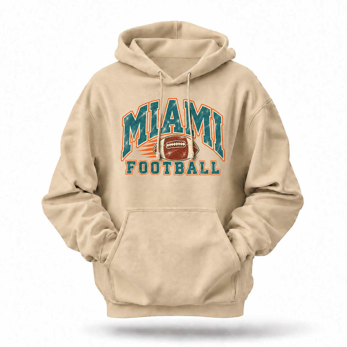 Miami Florida Football Retro Varsity Game Day Hoodie